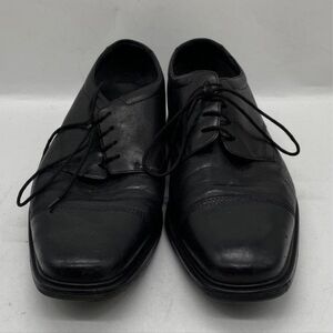 CLARKS MENS BLACK LEATHER SQUARE TOE LACE UP OXFORD DRESS SHOES SIZE 7.5